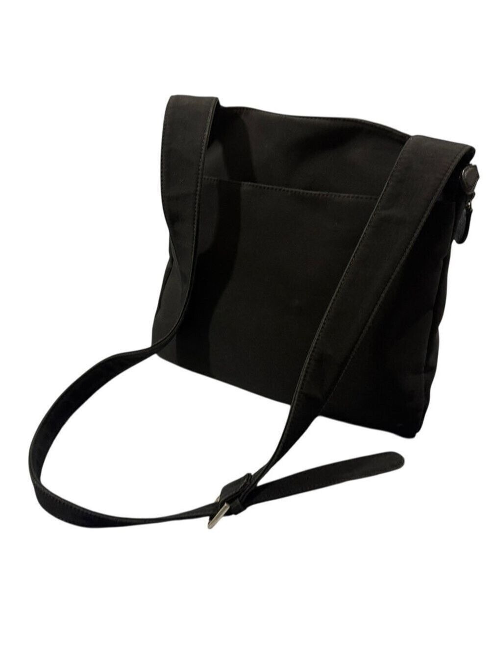 Hobo International Black Nylon Crossbody Messenger Organizer Bag